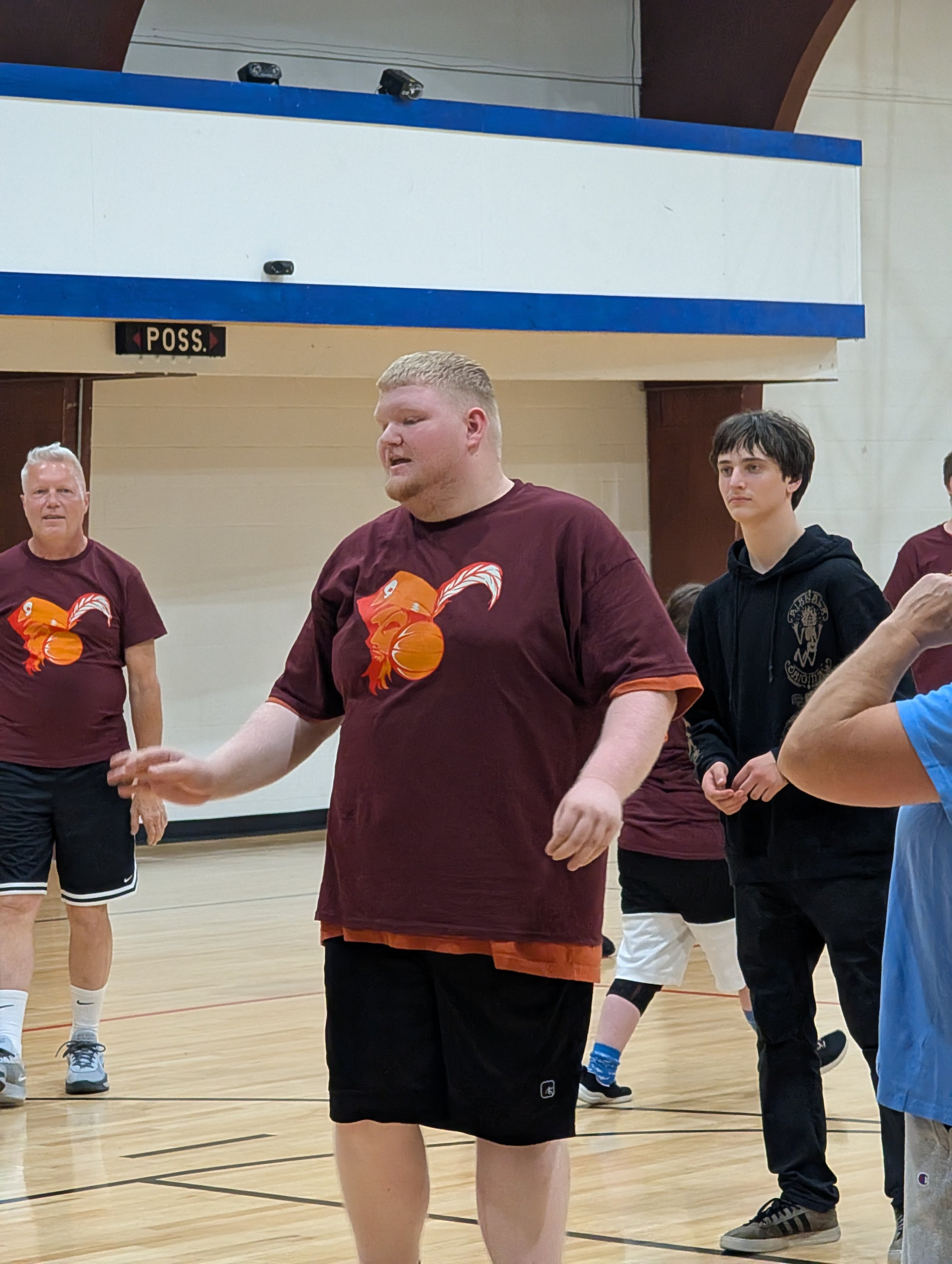 Pirates practicing basketball