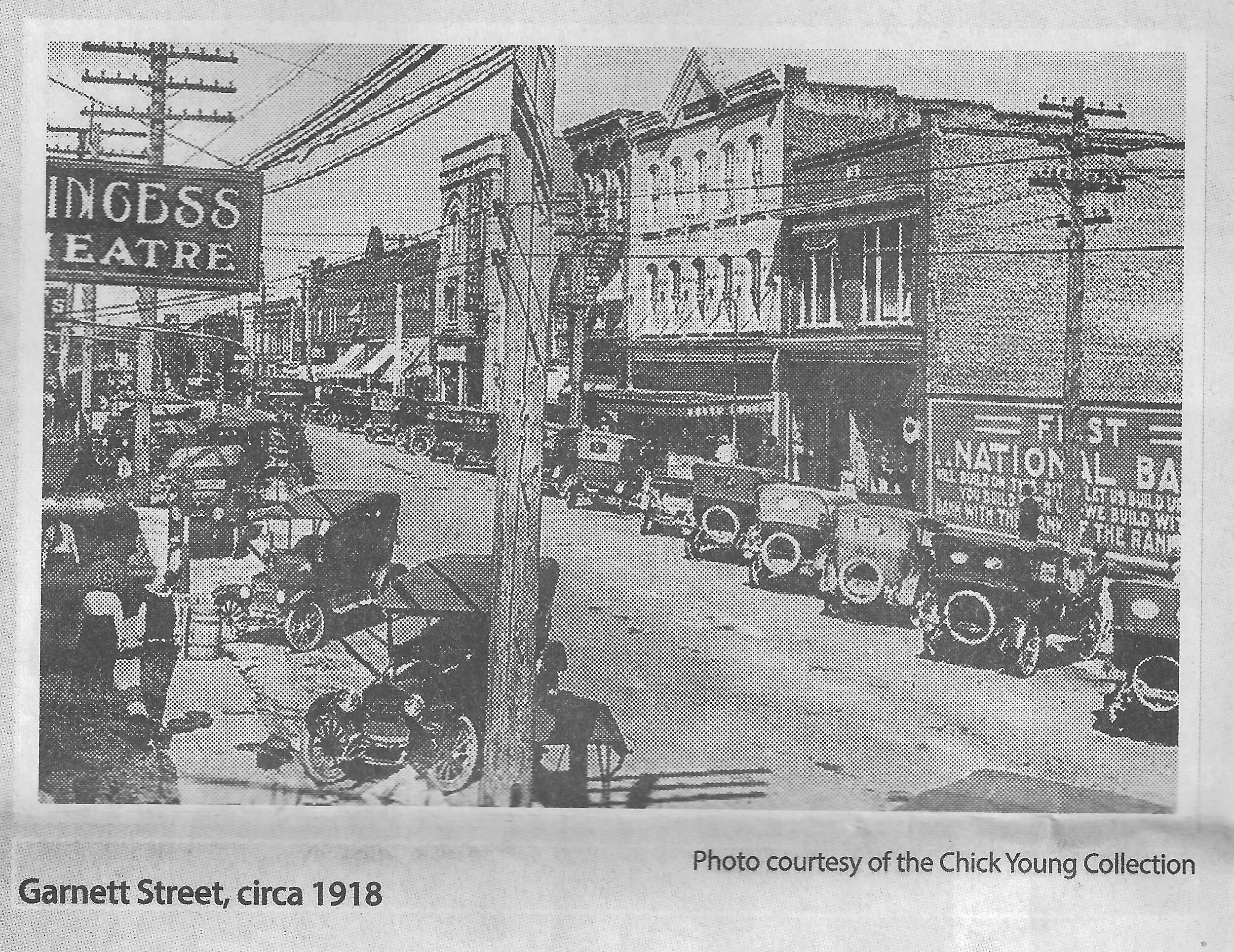 Archival photograph of the Dimark building in downtown Henderson