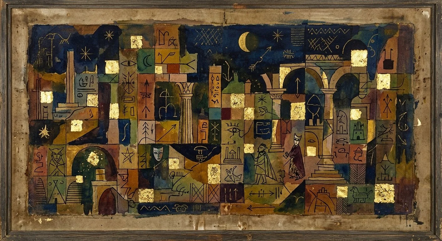 Image générée par l'IA d'inspiration du grand peintre surréaliste Paul Klee.
