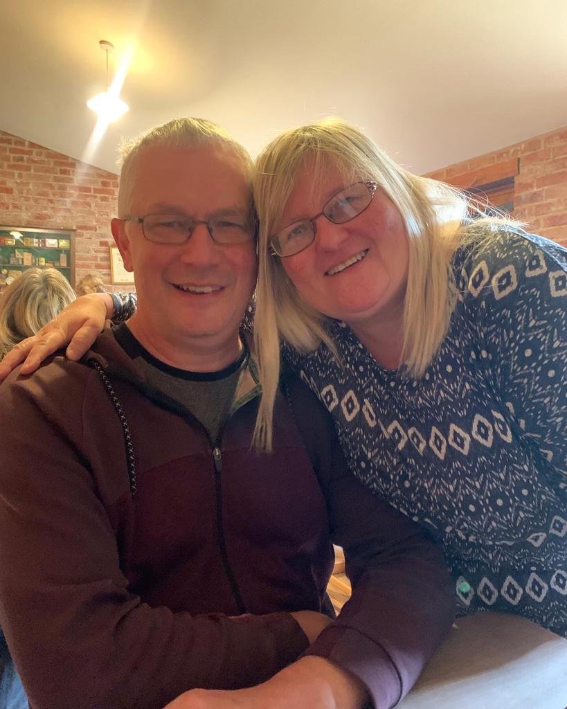 Bill Easton pictured with his wife.