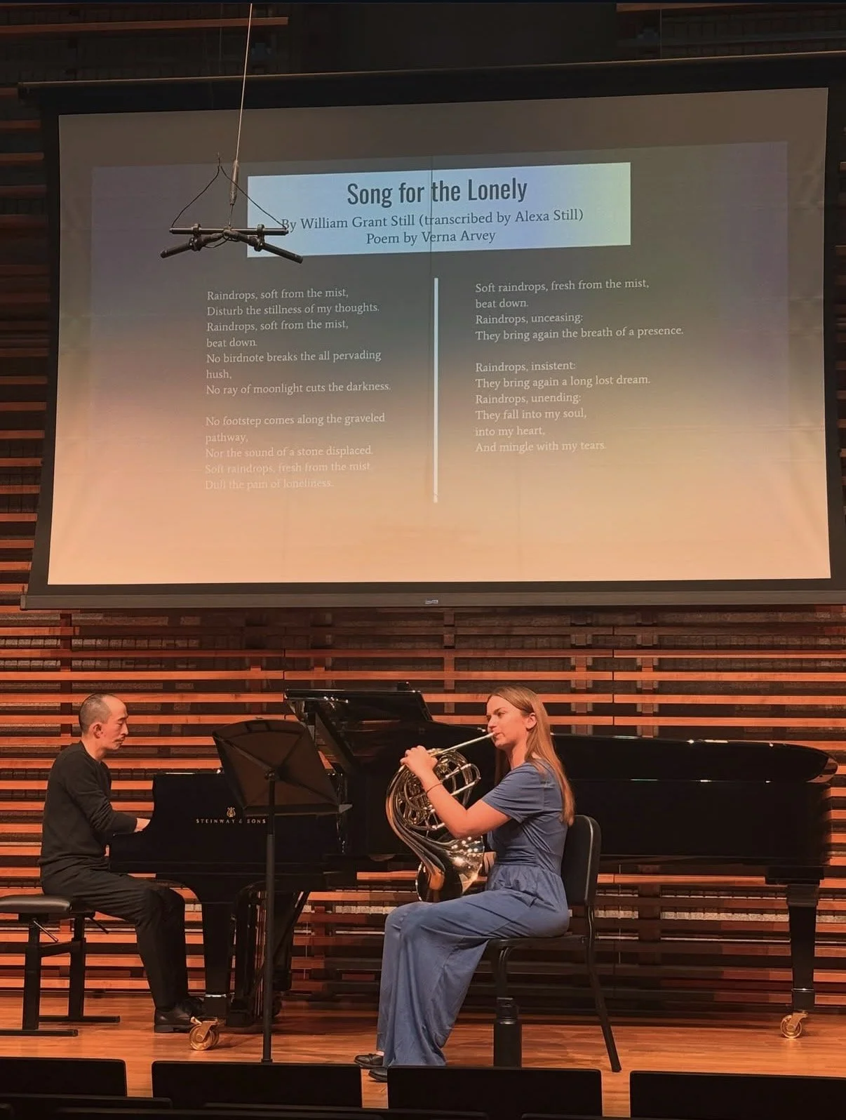 Performing William Grant Still's music as a part of my lecture recital on the influence of American Spirituals on Western Art Music