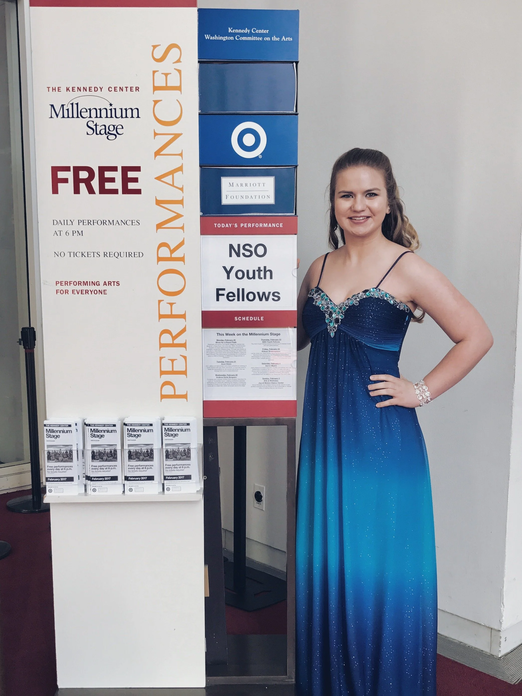 Performing a solo recital at the Kennedy Center as part of the National Symphony Orchestra Youth Fellowship