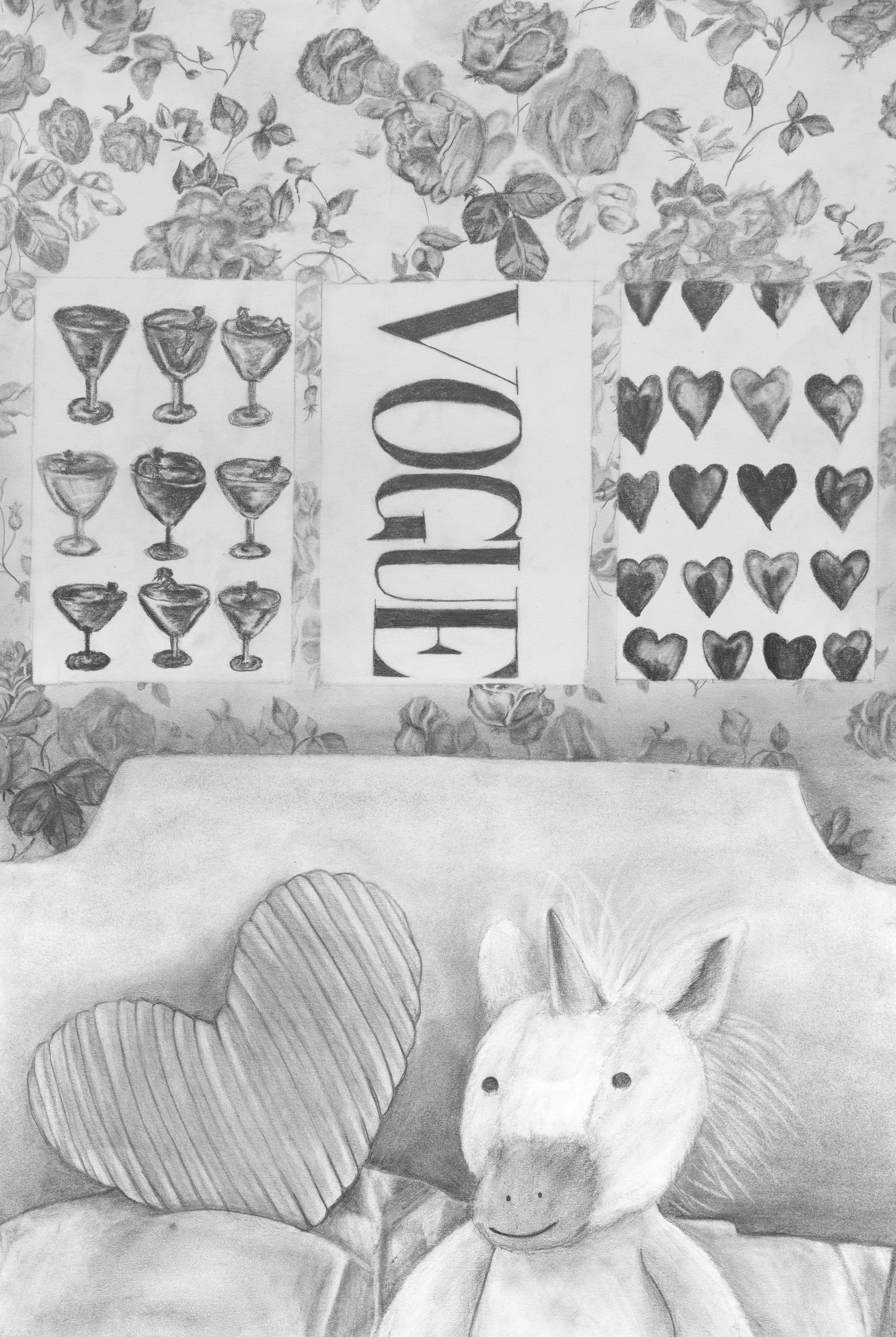 Lady Glitter Sparkles, Graphite on paper