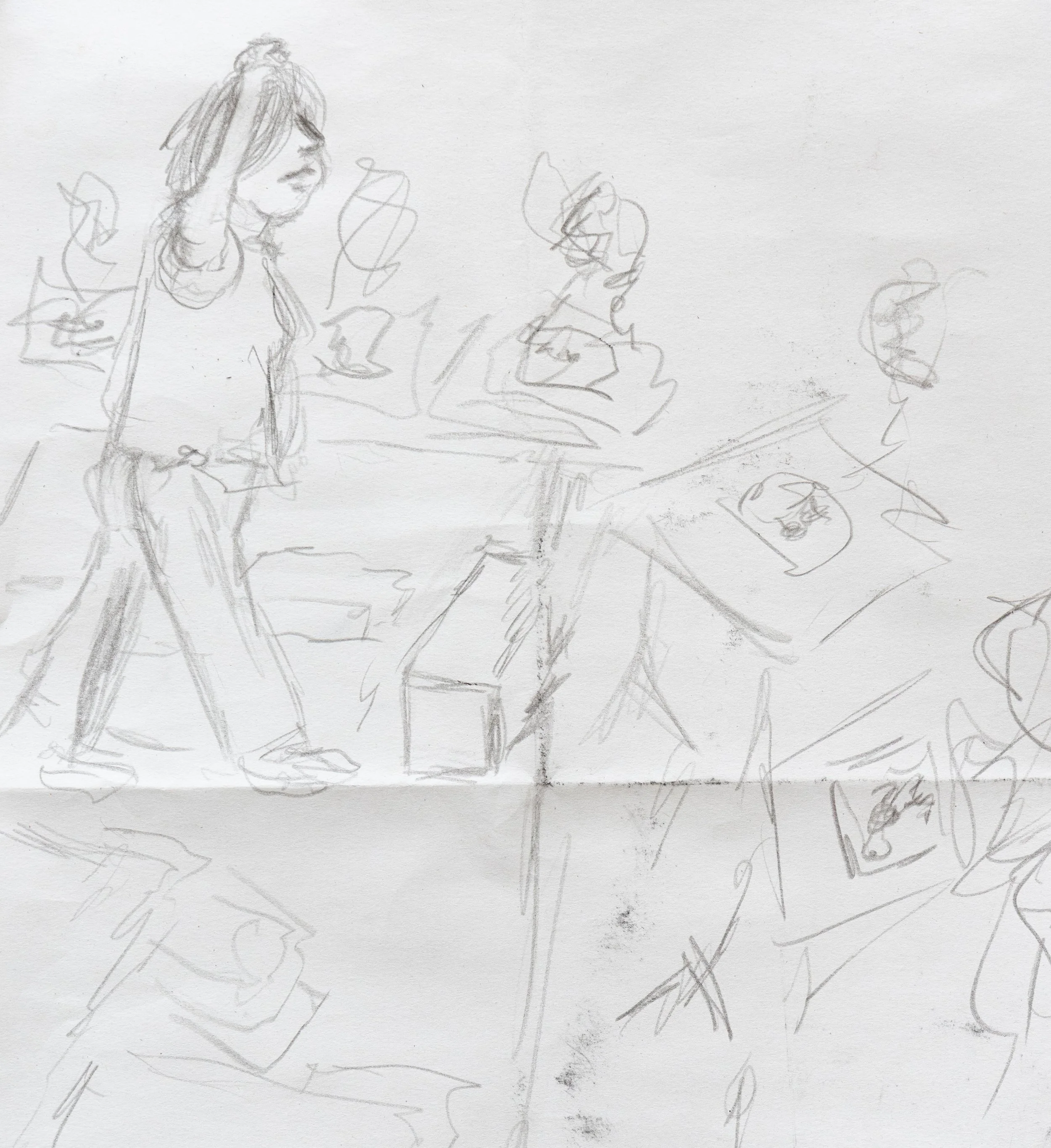 Sketchbook study, Graphite on paper