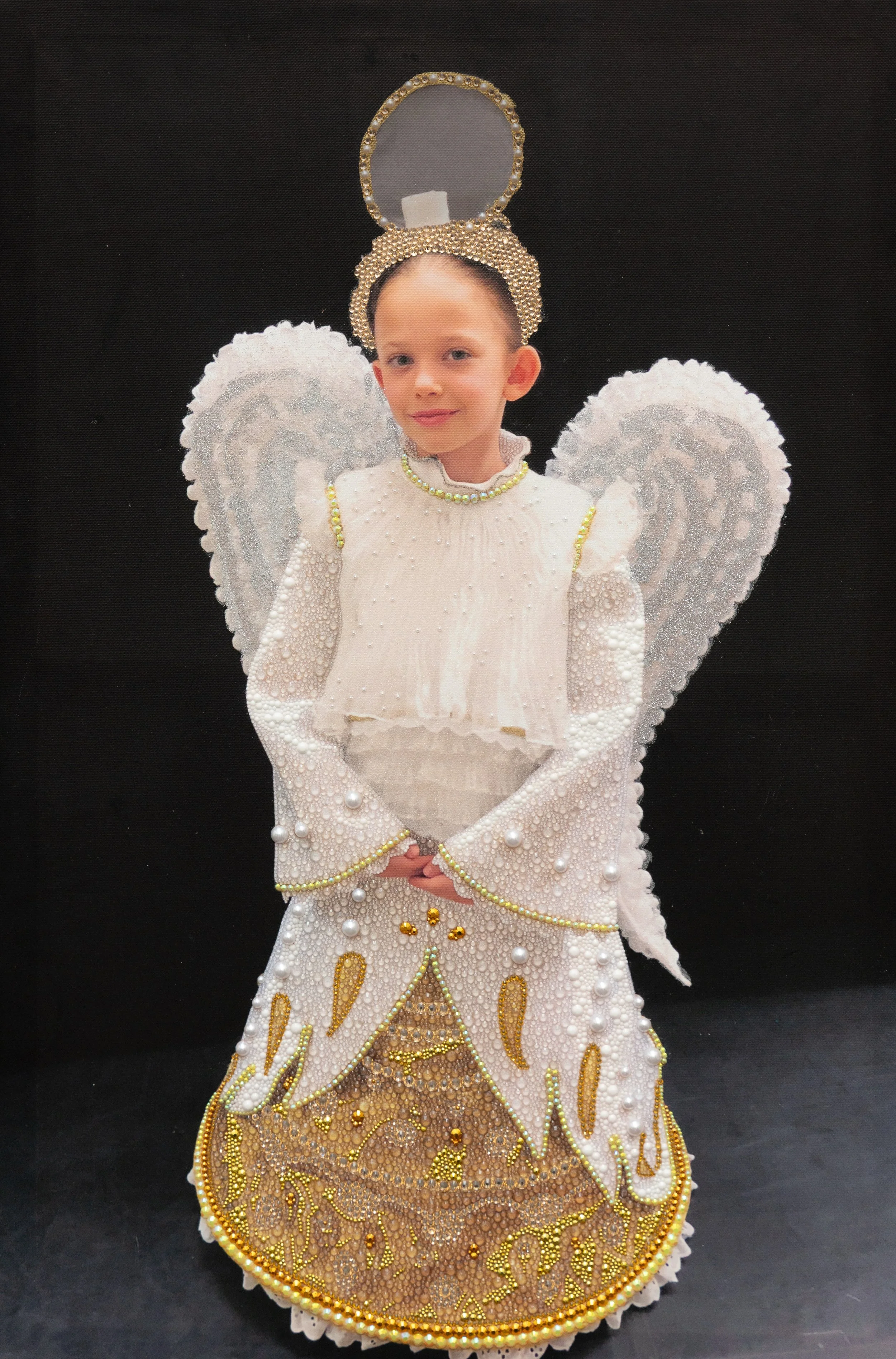 Perfect Angel, Bedazzled Gems and Sparkles on Canvas