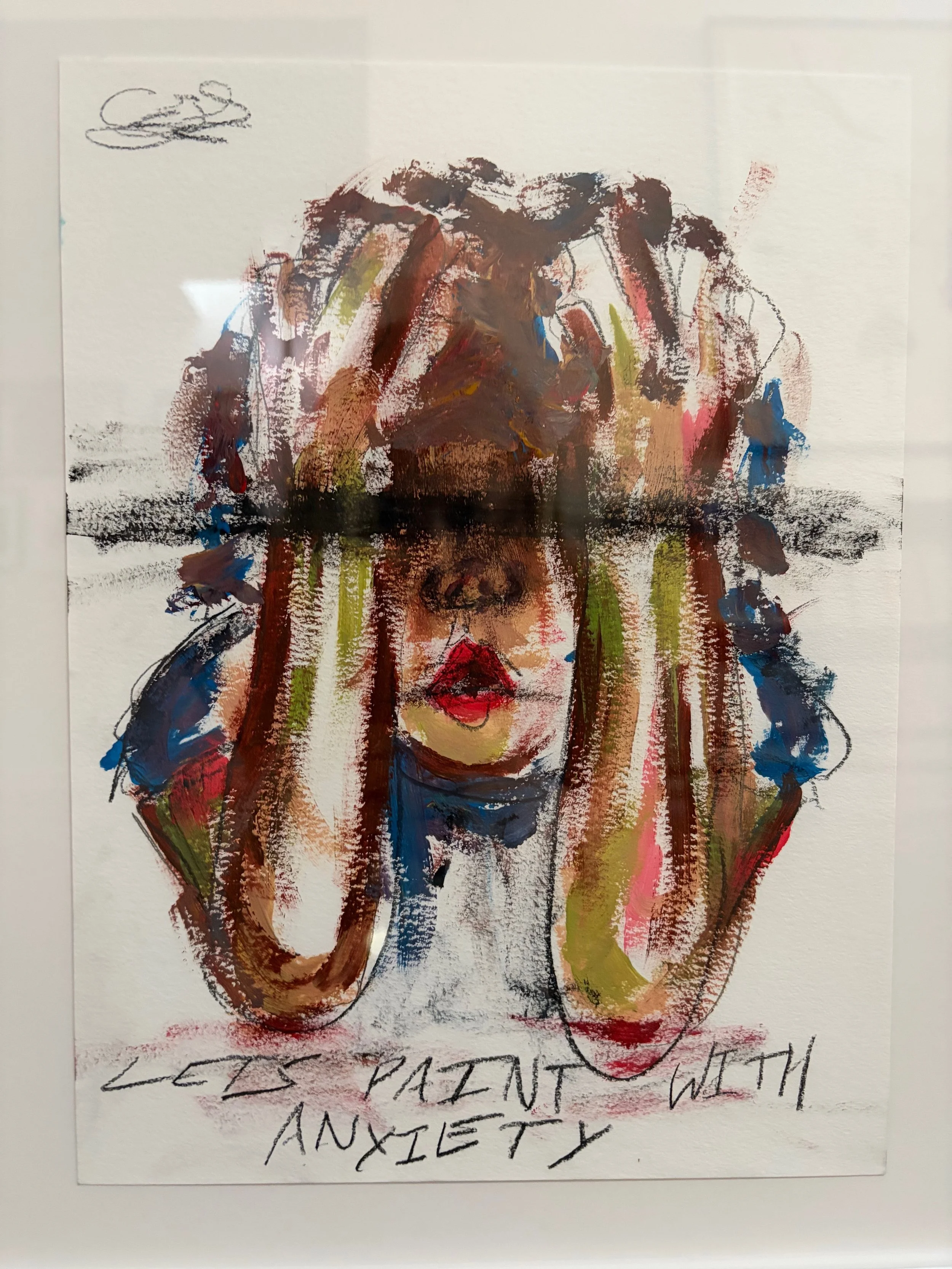 Paint Anxiety, Acrylic on paper