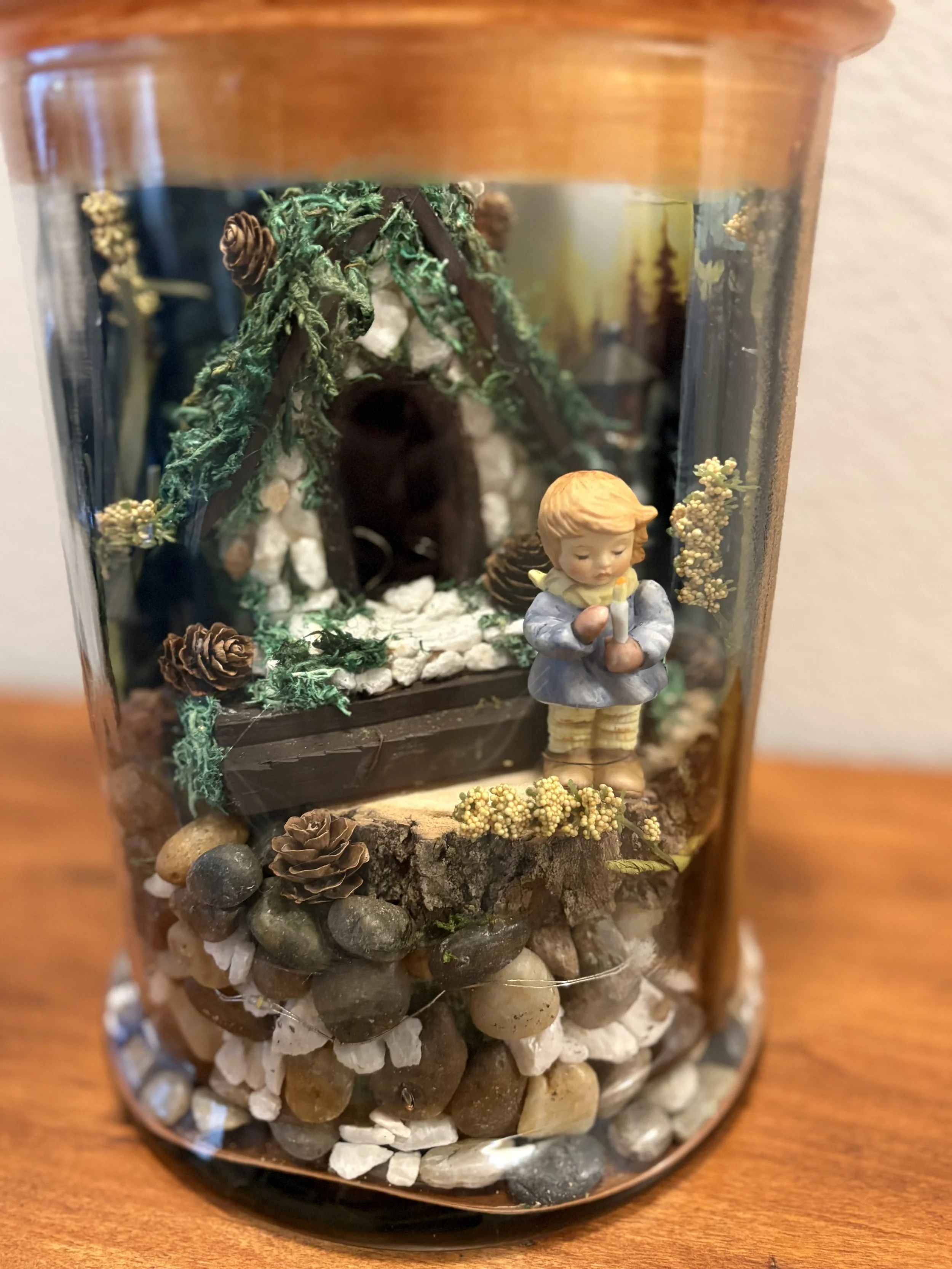 Woodland Cottage Glass Diorama