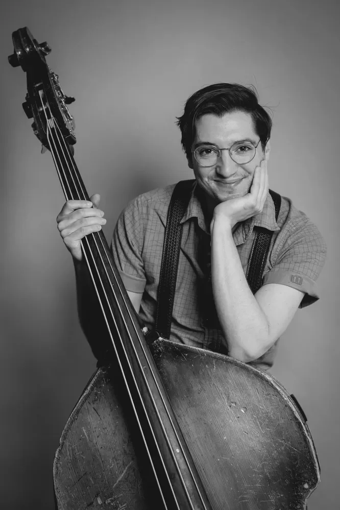 David Ian Baker with his upright bass