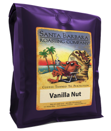 Santa Barbara Roasting Company Vanilla Nut ground coffee bag