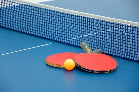 Table tennis paddles and ball