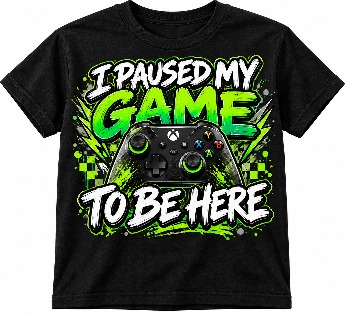 Neon Gamer Graphic T-Shirt Mockup.png
