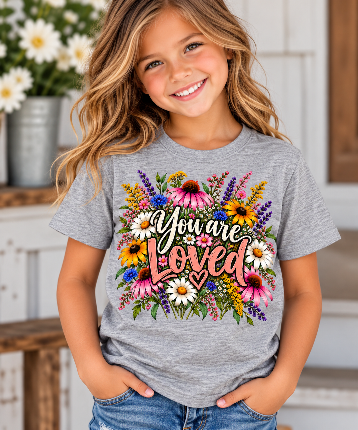 You Are Loved Floral Tee Portrait.png