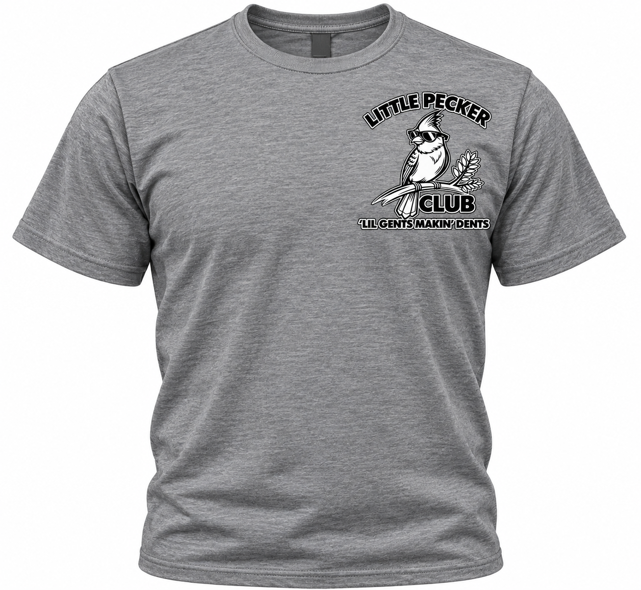 Heather Gray T-Shirt with Bird Club Graphic.png