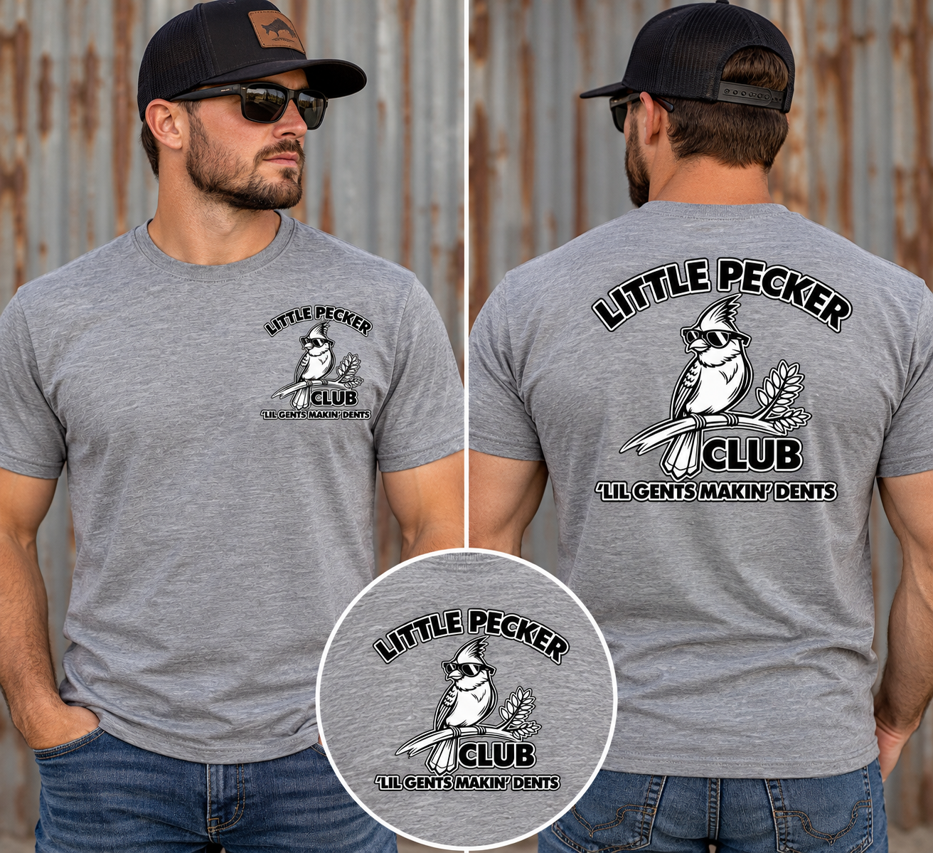 Little Pecker Club Shirt Mockup Collage.png
