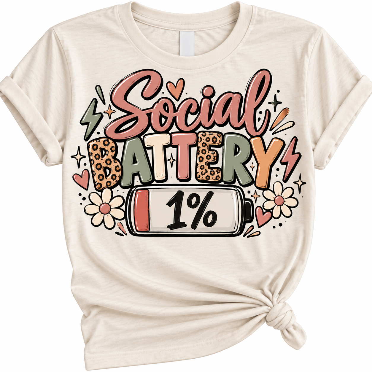 Social Battery 1% Graphic Tee.png