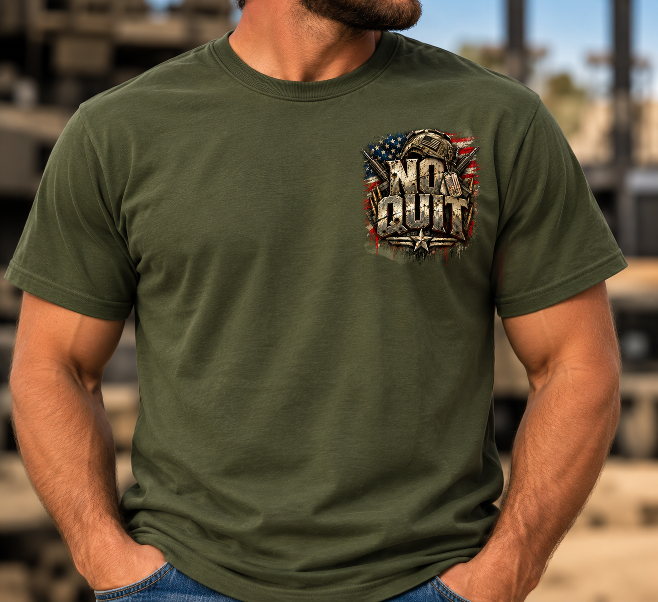 No Quit Military T-Shirt Mockup.png