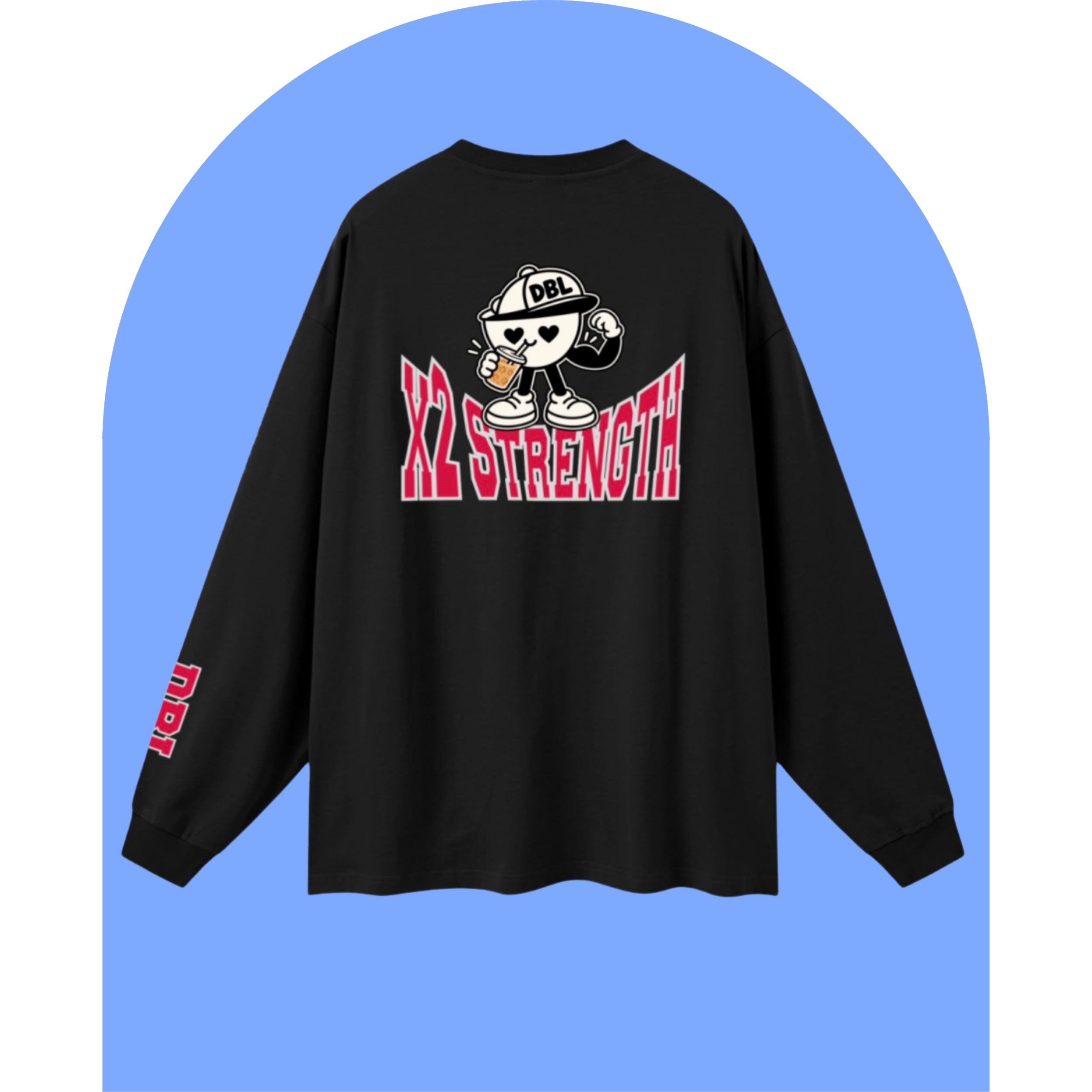 “DBL Strength” Oversized Unisex Long Sleeve T-Shirt