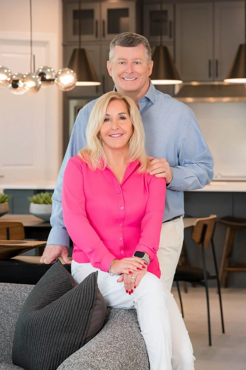 Lifestyle branding portrait of a couple in their modern kitchen, real estate and personal branding photography South Florida