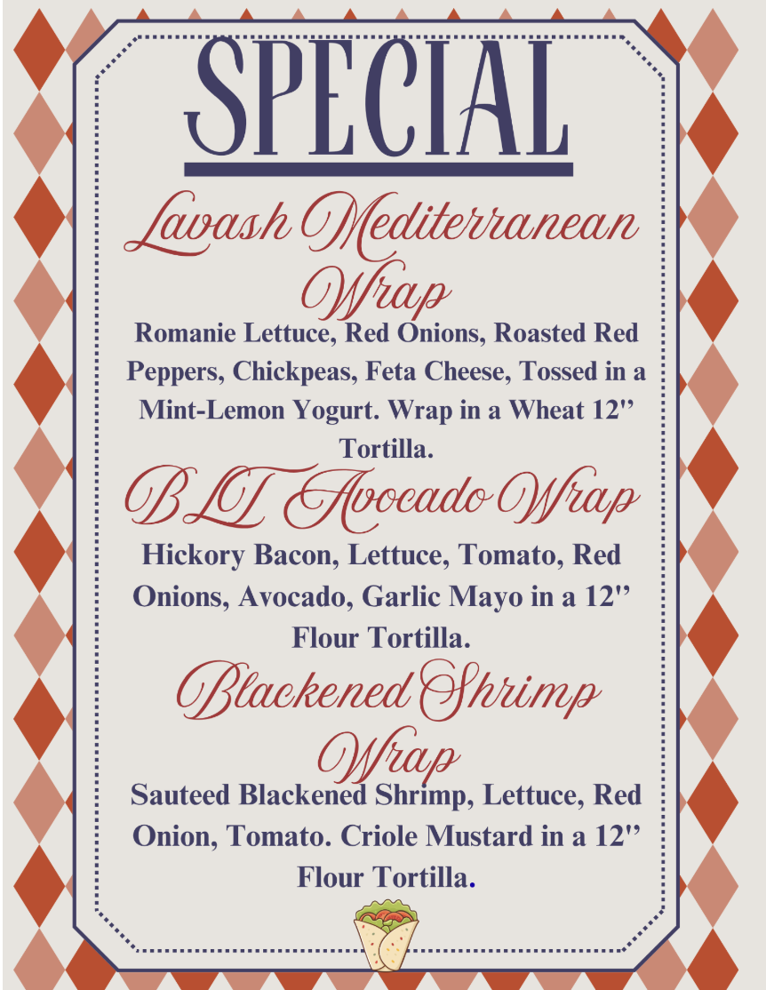 Special Menu- Medium- Illustration 
May 2026