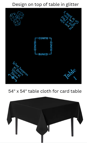 Set of 3 Bunco Tablecloths
