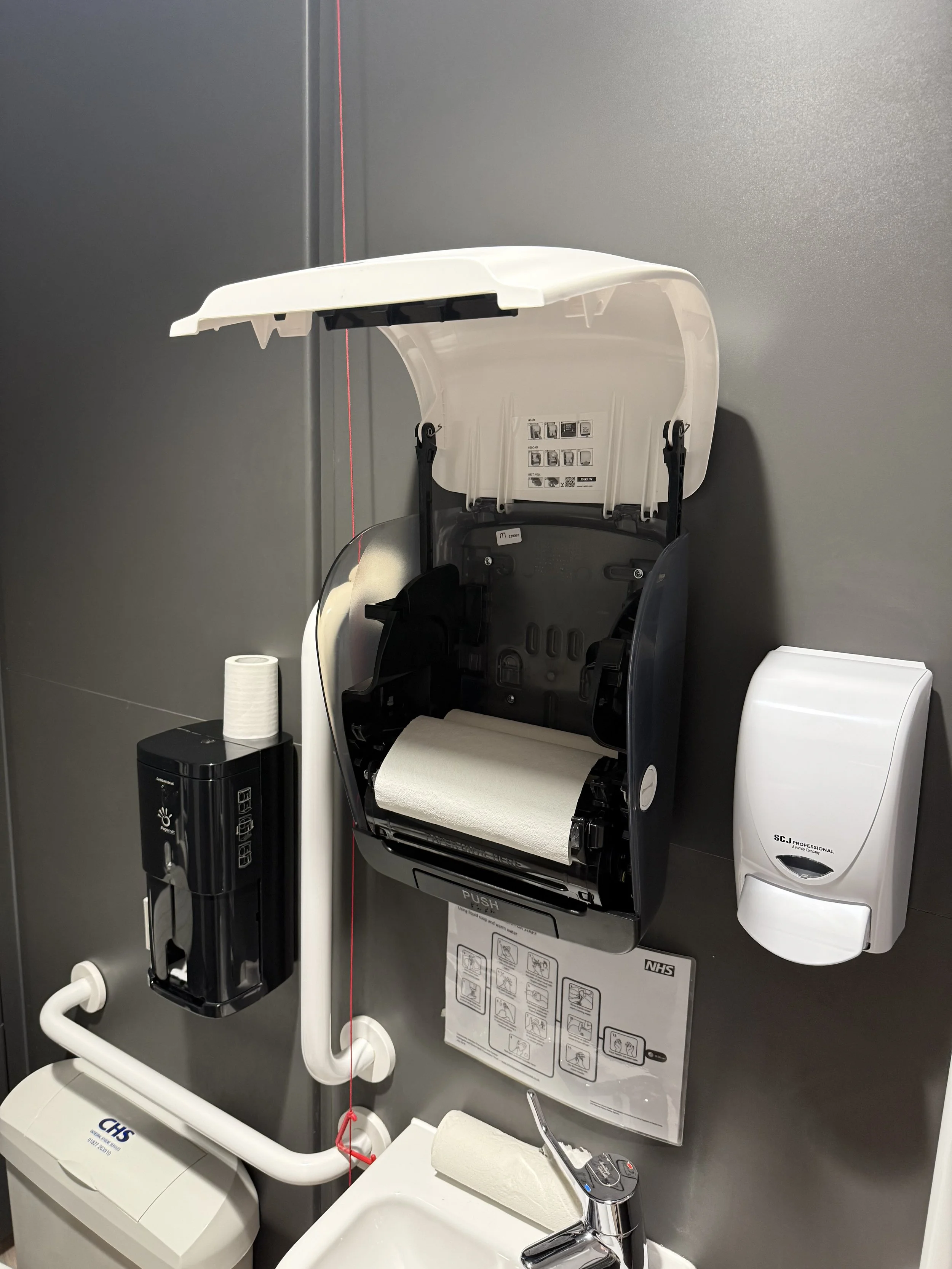 Hand towel roll dispenser, property maintenance, business maintenance, commercial, maintenance, bathroom accessories, hand cleaning facilities