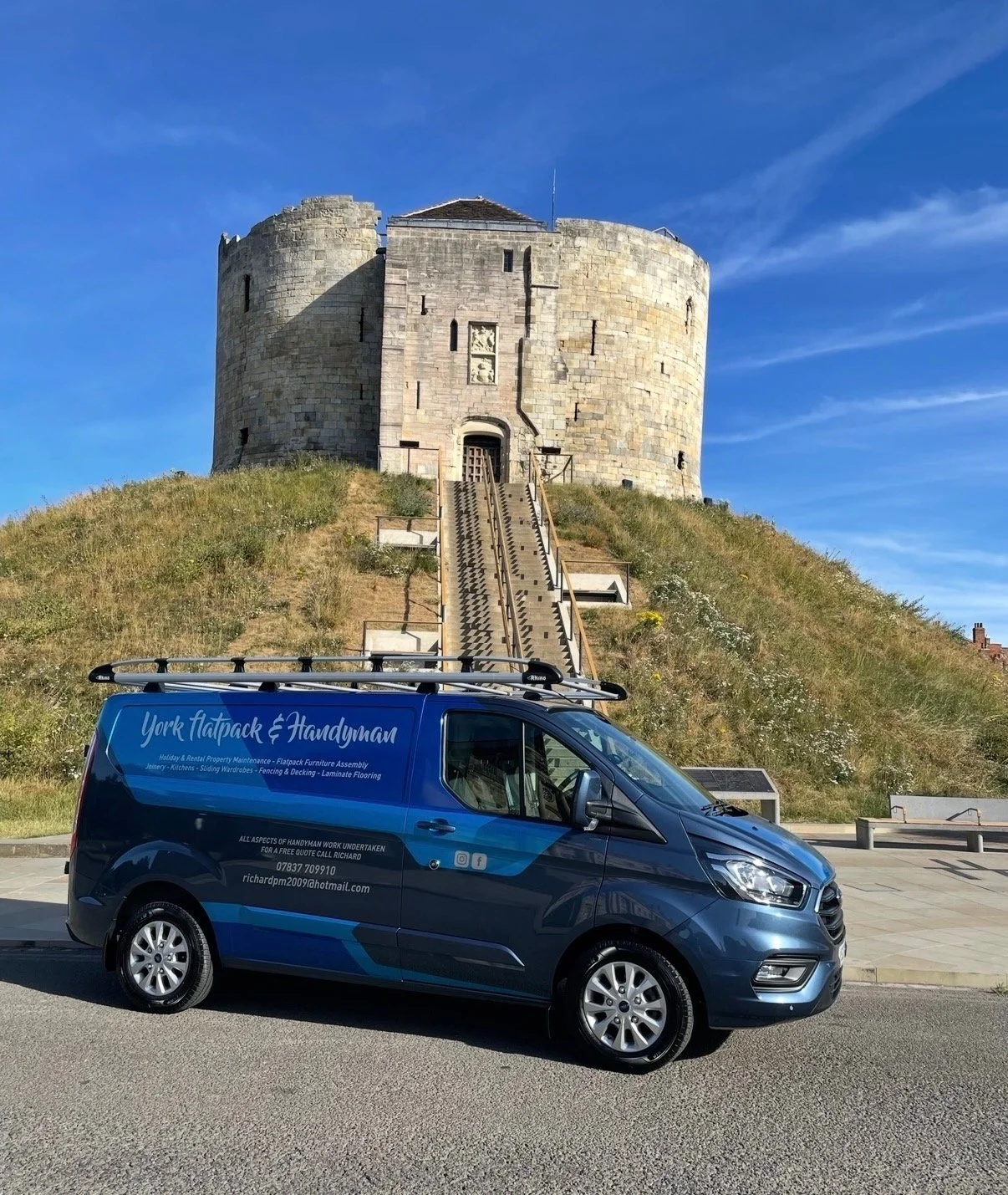 York Flatpack & Handyman Van in York at Cliffords Tower