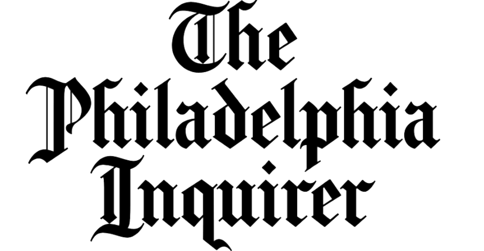 Text that reads "The Philadelphia Inquirer" in gothic font.