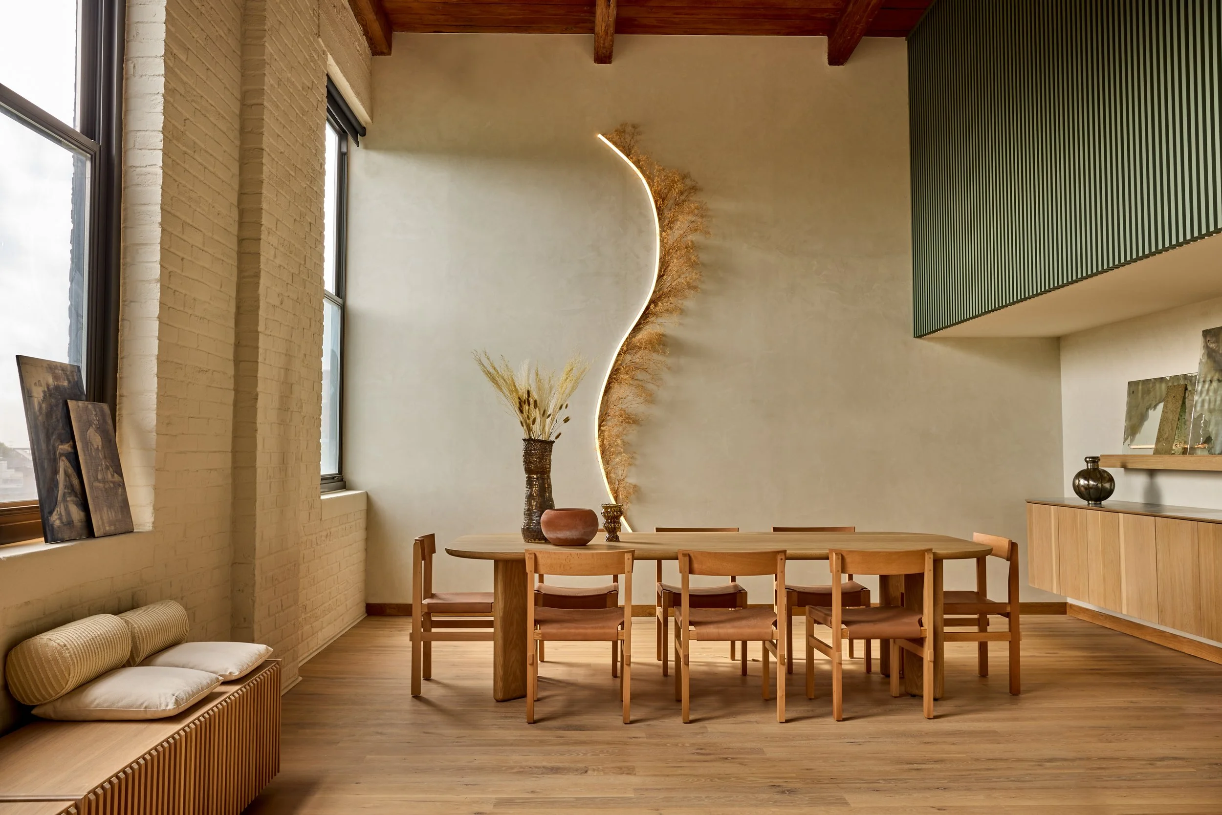 bright dining room within in velocette studio residential interior