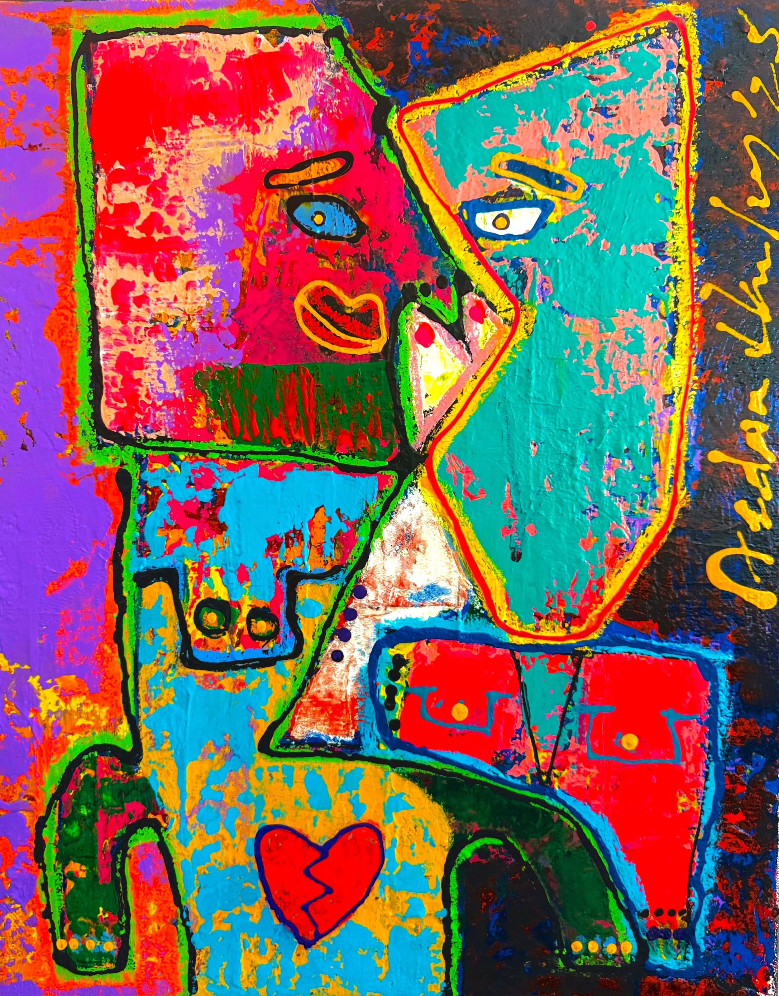 Chromatic Catharsis · 16 × 20 in. · Float-framed