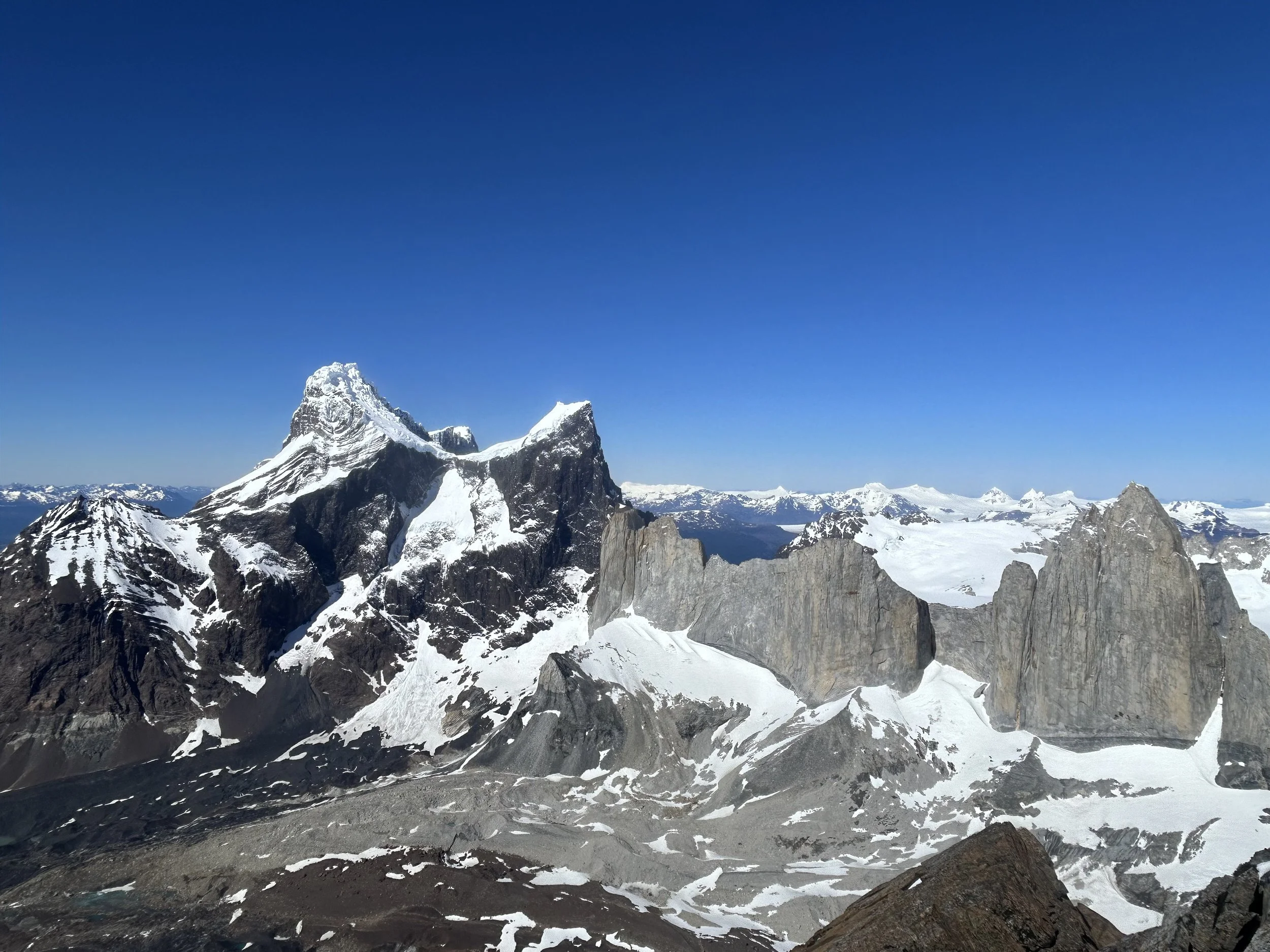Paine Grande, Cota 200, and Catedral, in the French Valley, on a guided climbing trip with Paine Mountain Guides, a locally owned and operated guides company that run many different trips in Torres del Paine, in Chilean patagonia.
