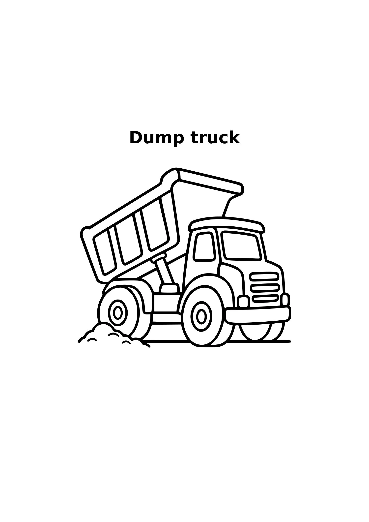 Dump Truck colouring page from Big Wheels