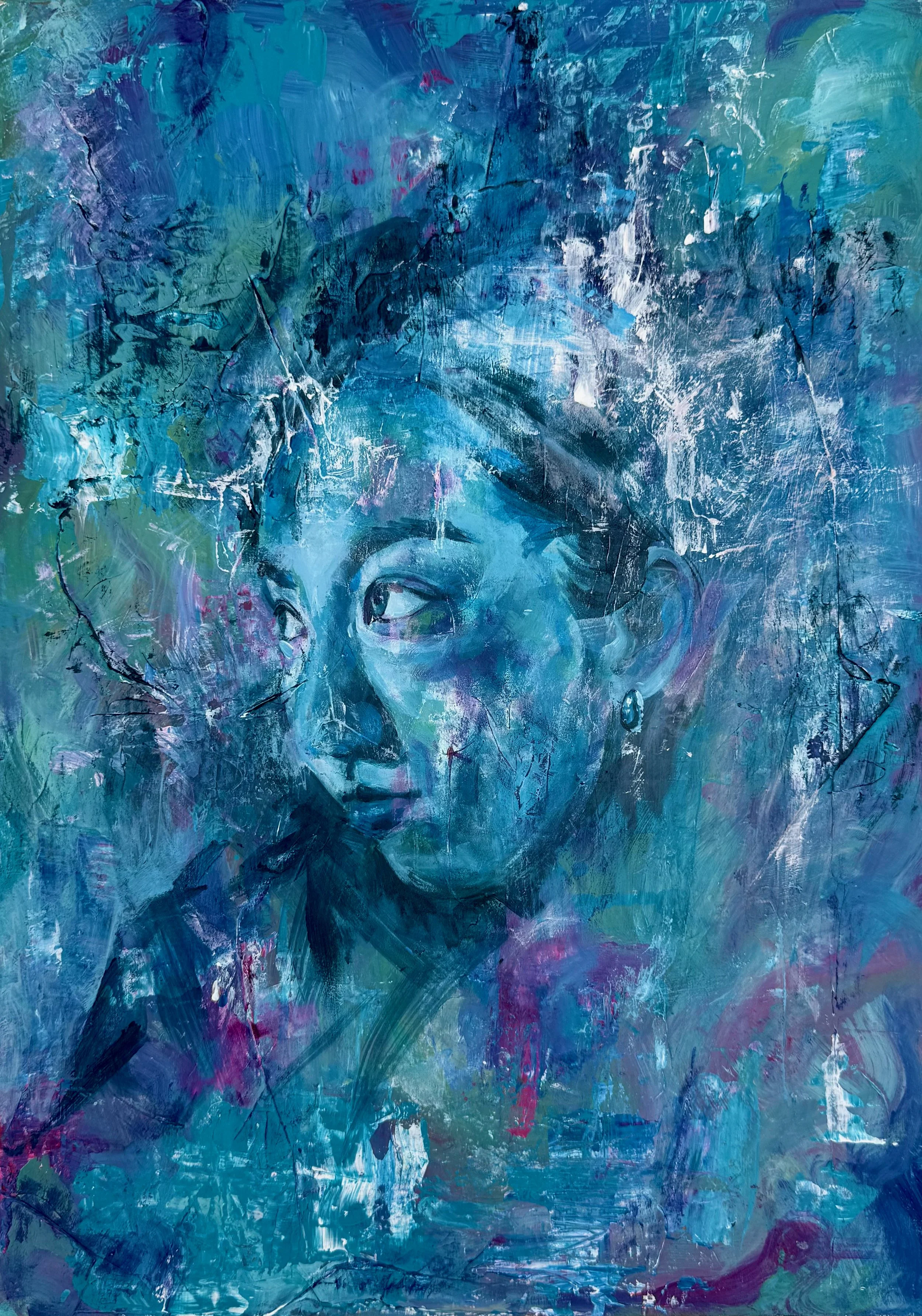 Dissolving, Acrylic on Wood 16 x 12"