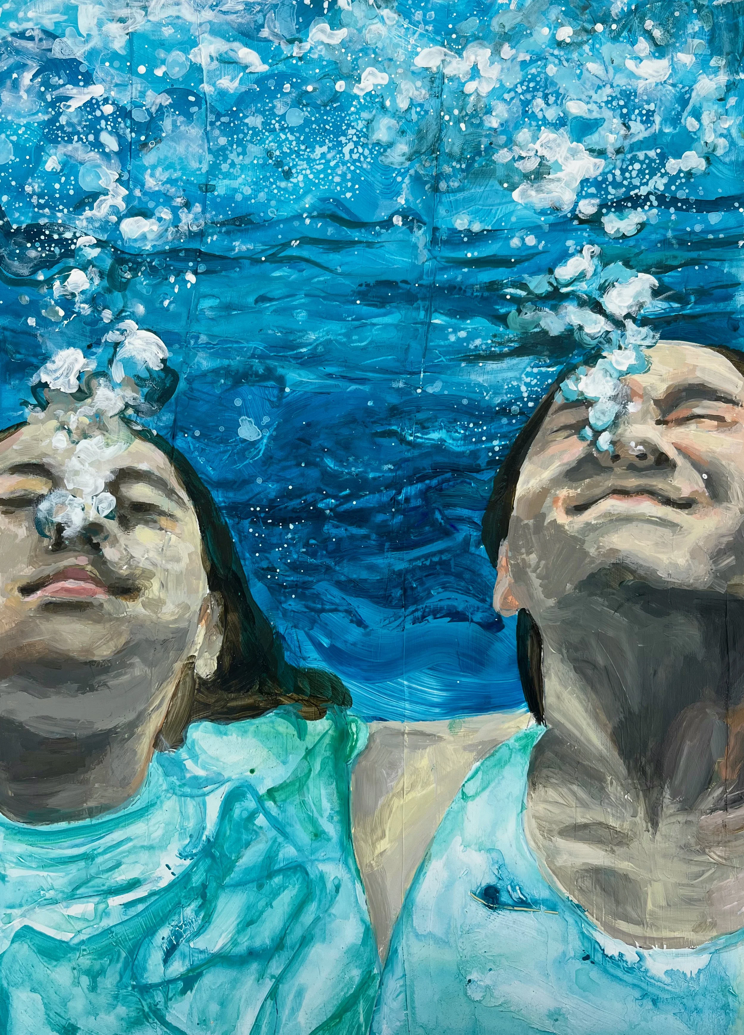 Weightless, Acrylic on Wood 16.5 x 11.7"