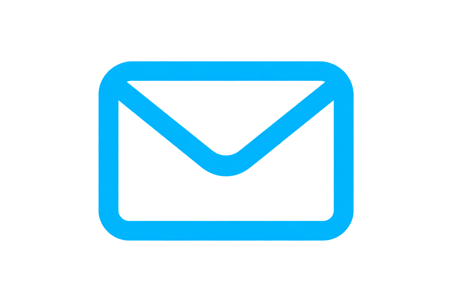 Glowing blue email or message icon on a dark background.