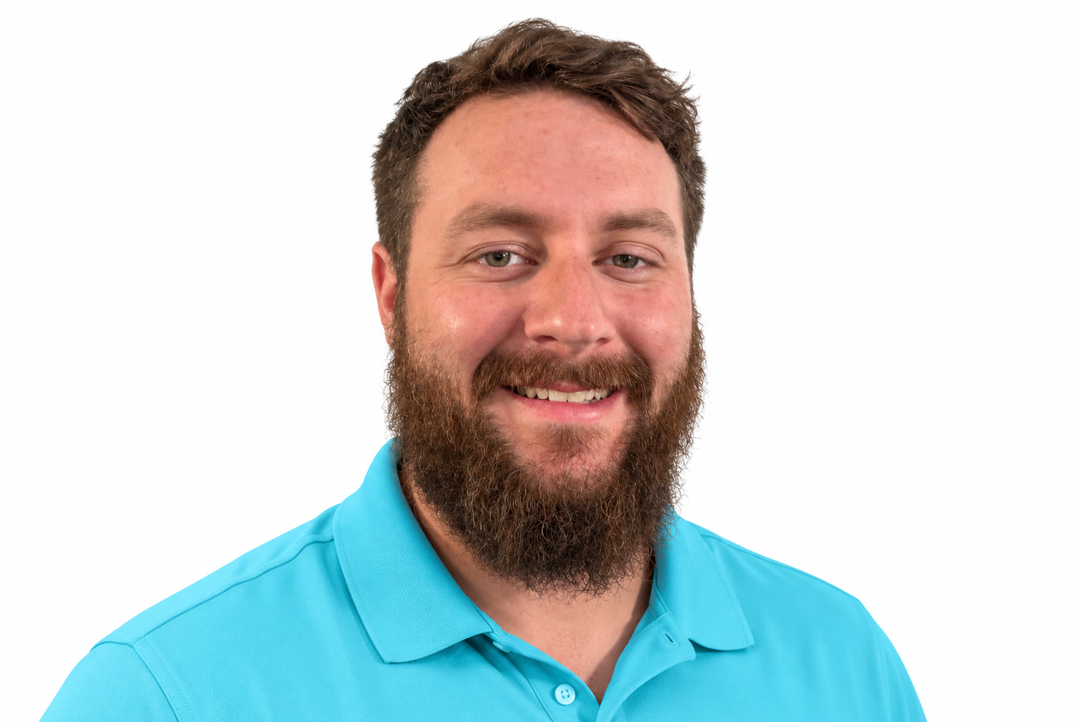 Portrait of Dustin, co-founder of Bin Reset, an Oldham County trash can cleaning business.