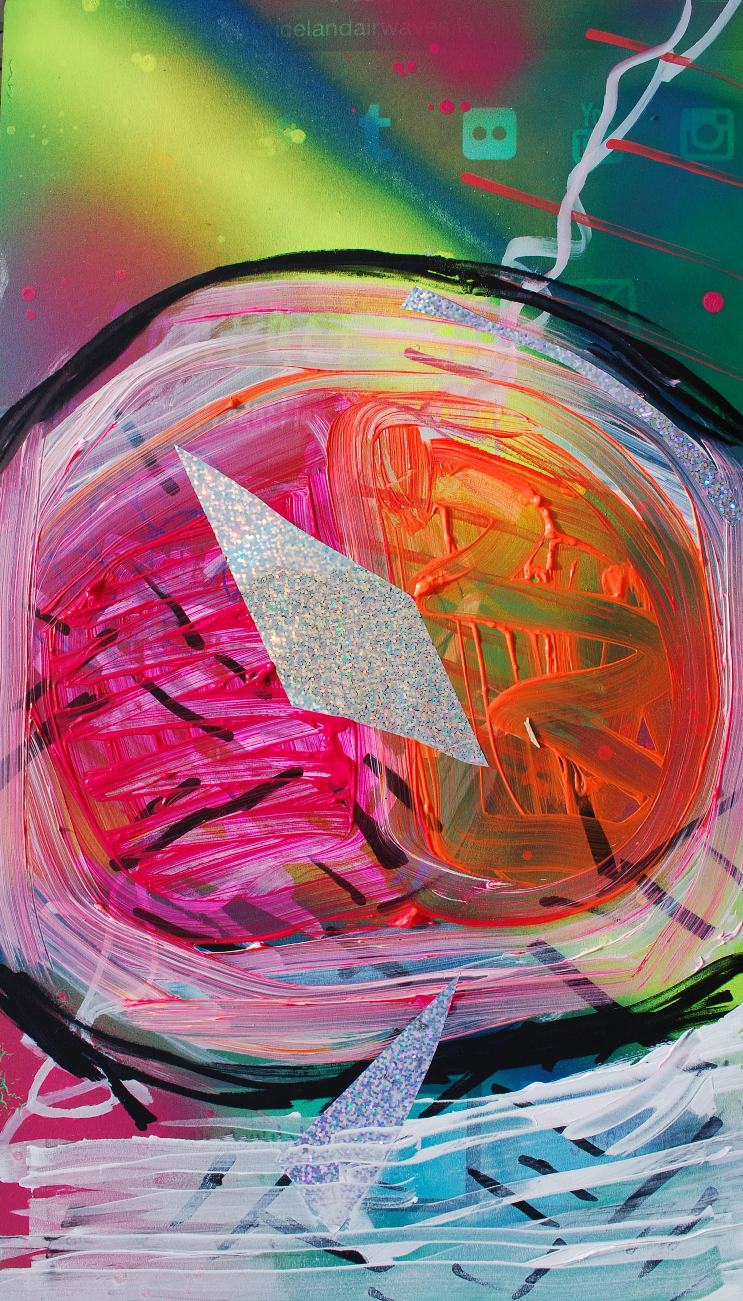 Untitled, Mixed Media, 10″ x 20″, 2016
