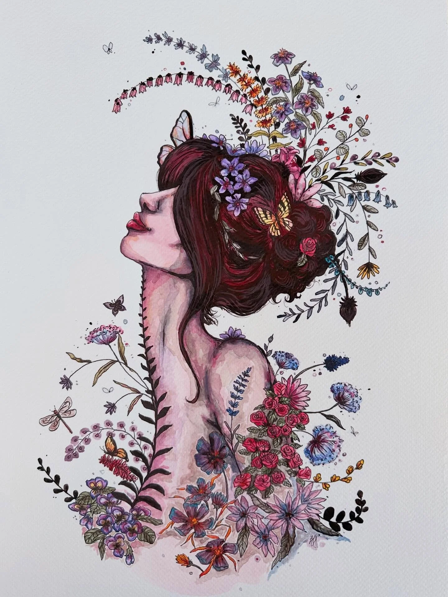 Watercolor / pen &amp; ink on paper  #artwork #paintingoftheday #artistsofinstagram #watercolor #tattooideas
