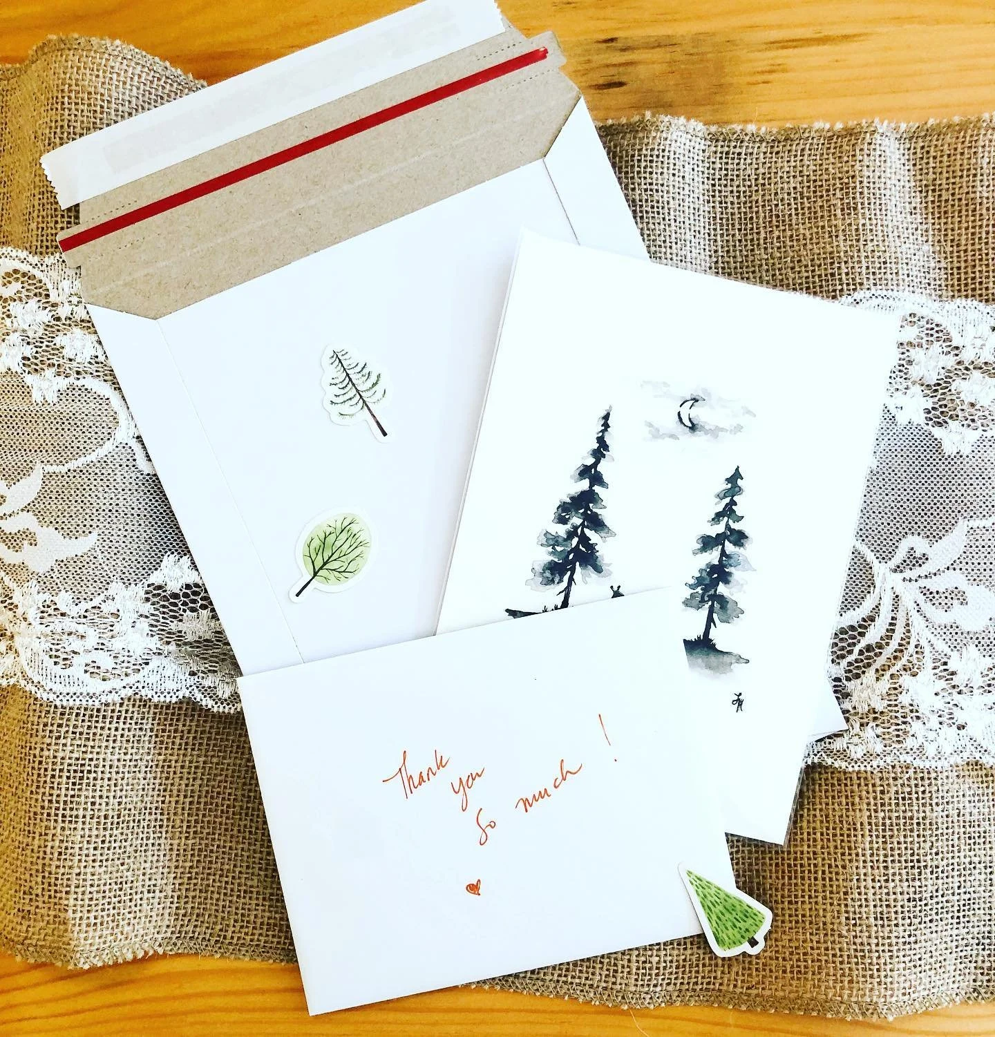 Happy mail being sent out today 🌲&hearts;️ #smallbusiness #ctartist #etsyshop #artistsoninstagram