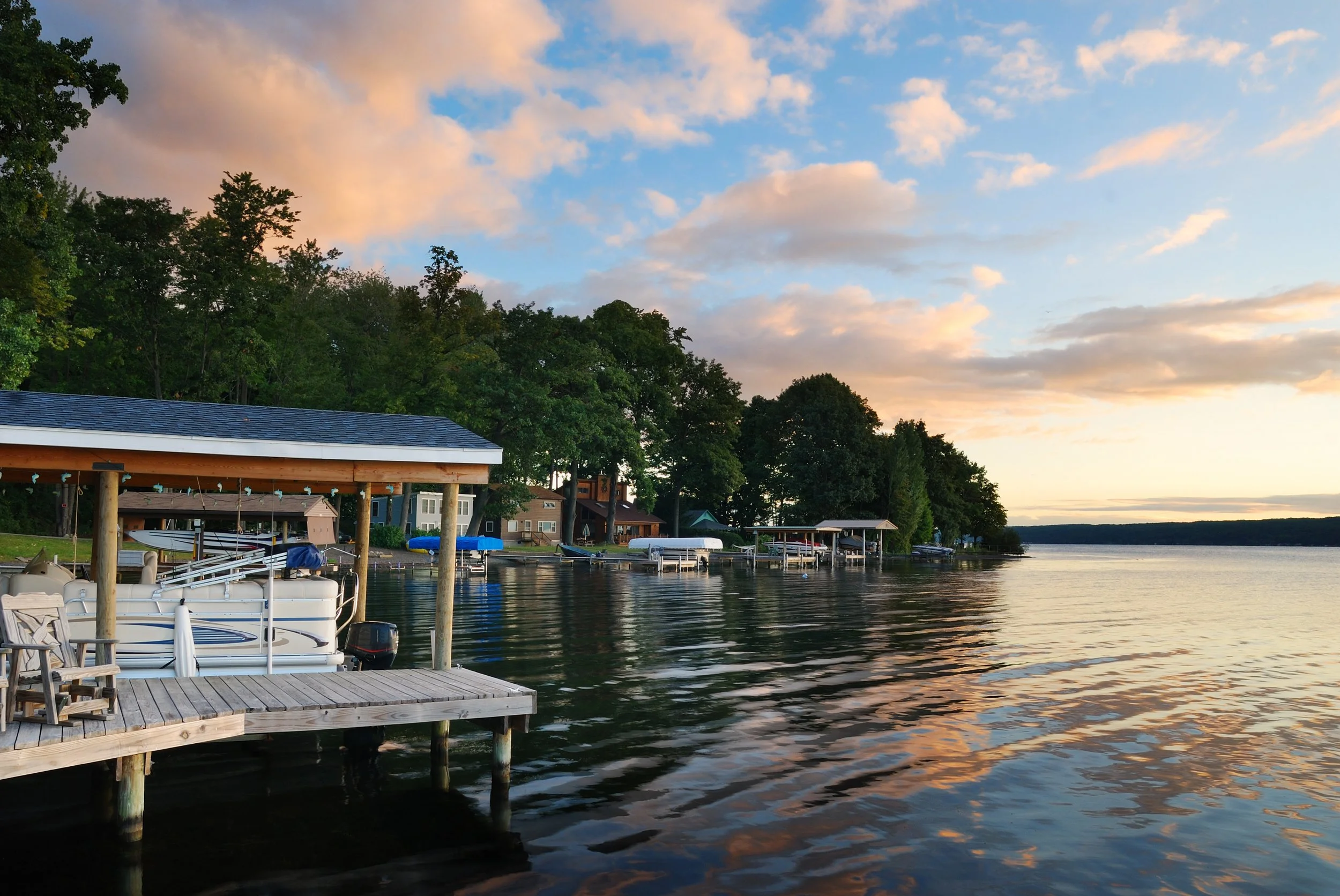 Private boathouse at a waterfront property in Northwest Louisiana