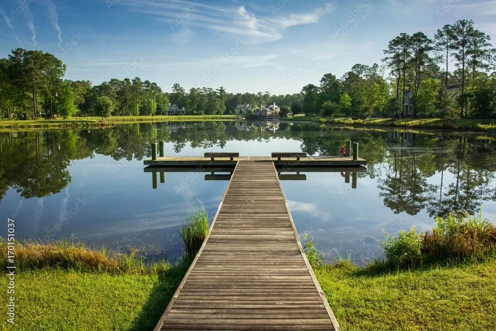 Residential property overlooking a pond in Northwest Louisiana