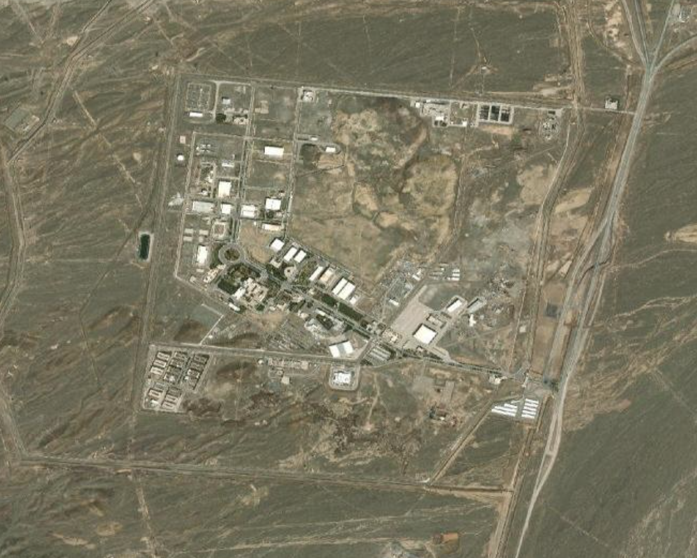 Satellite view of the Natanz nuclear facility area in Iran in June 2025.