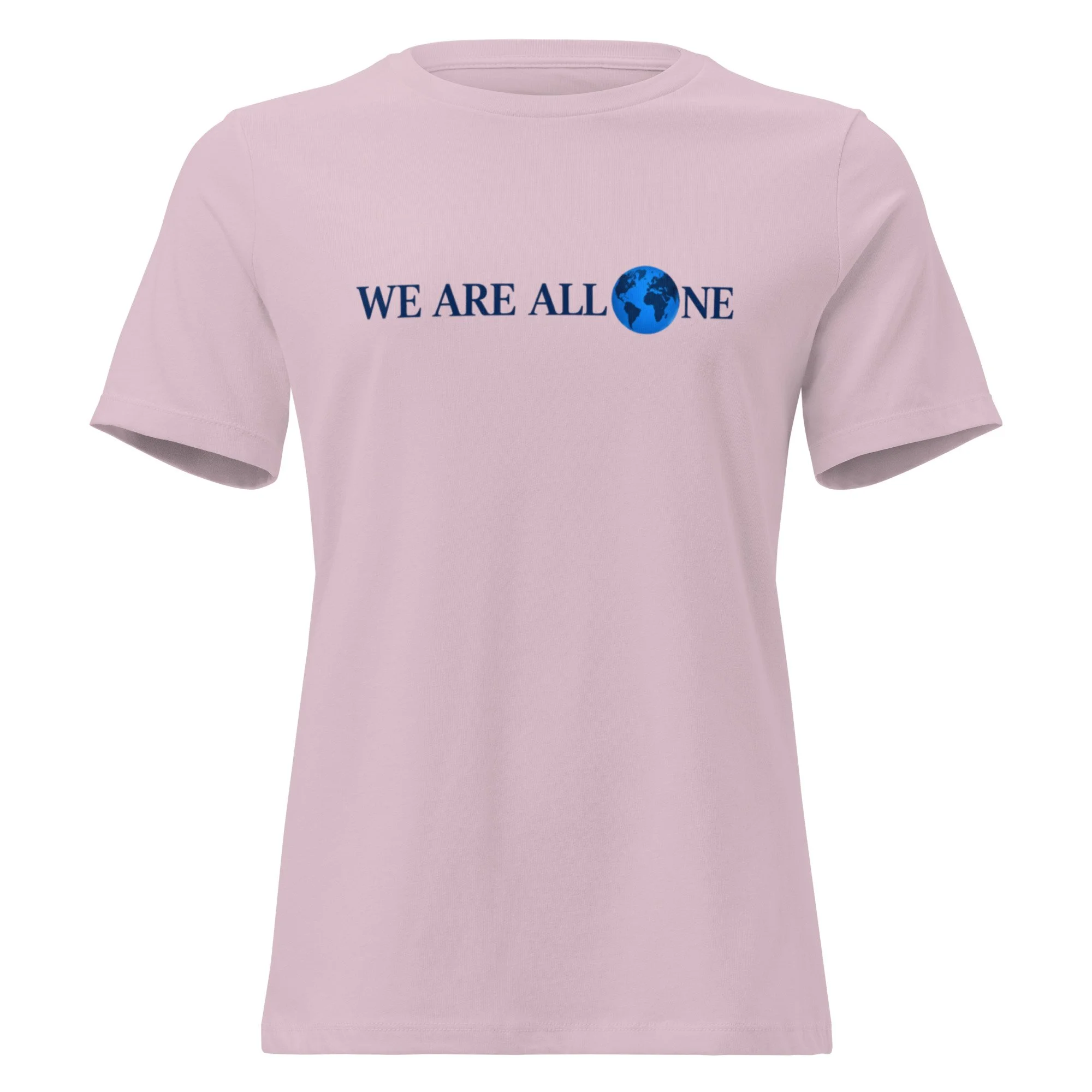 Women's Relaxed T-Shirt - WE ARE ALL ONE – Illustrated Blue Globe