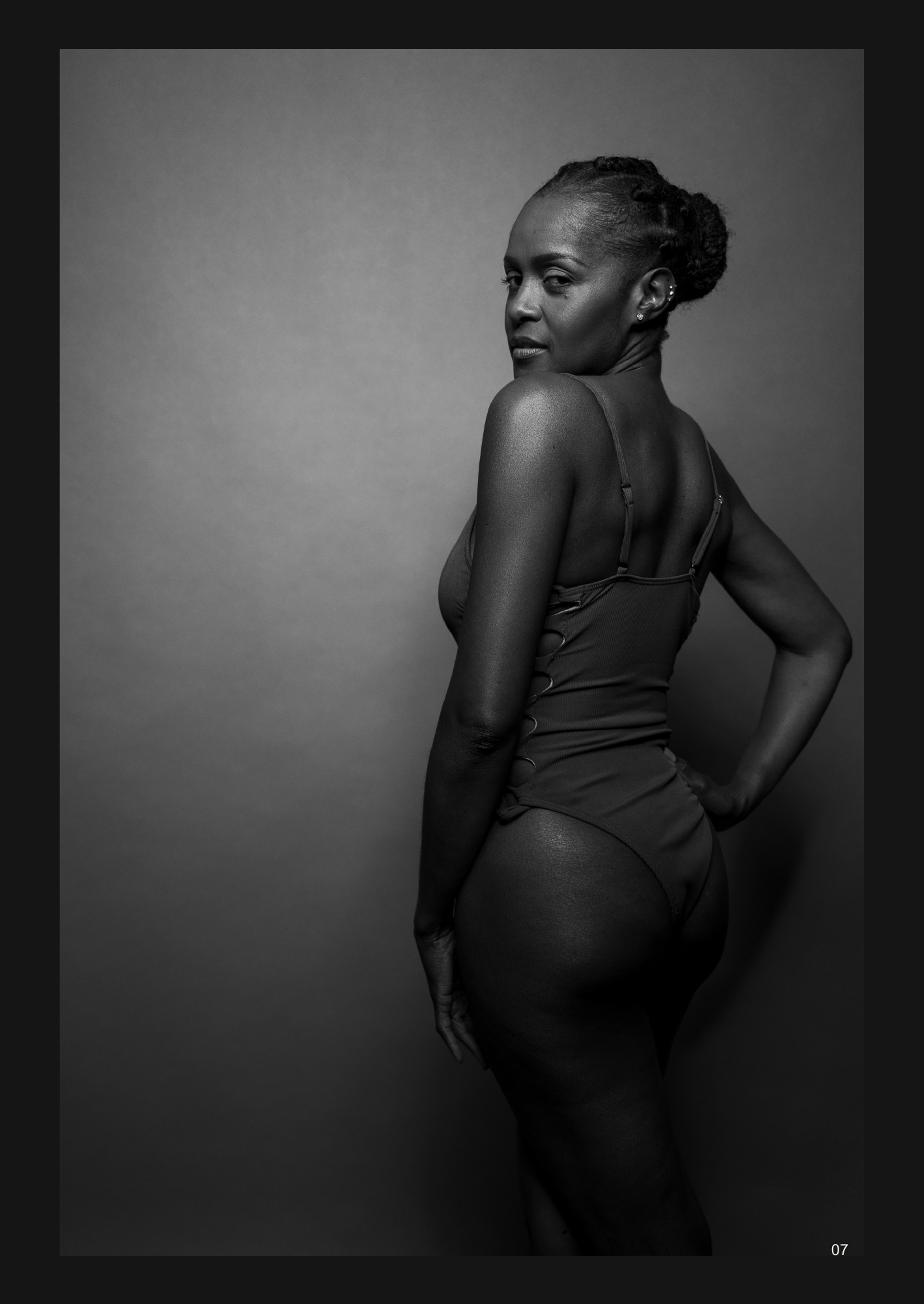 The Provocateur, page 7. She looks back over her shoulder, bringing a quieter tension to the sequence.