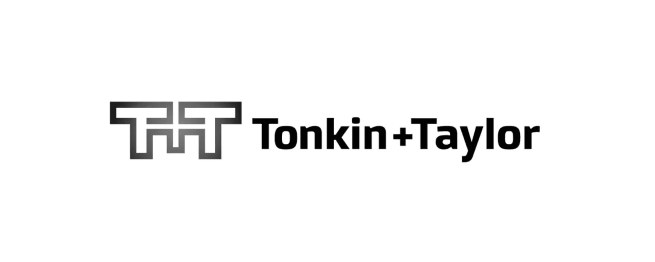 T.T. Tonkin + Taylor Logo. Black on white background