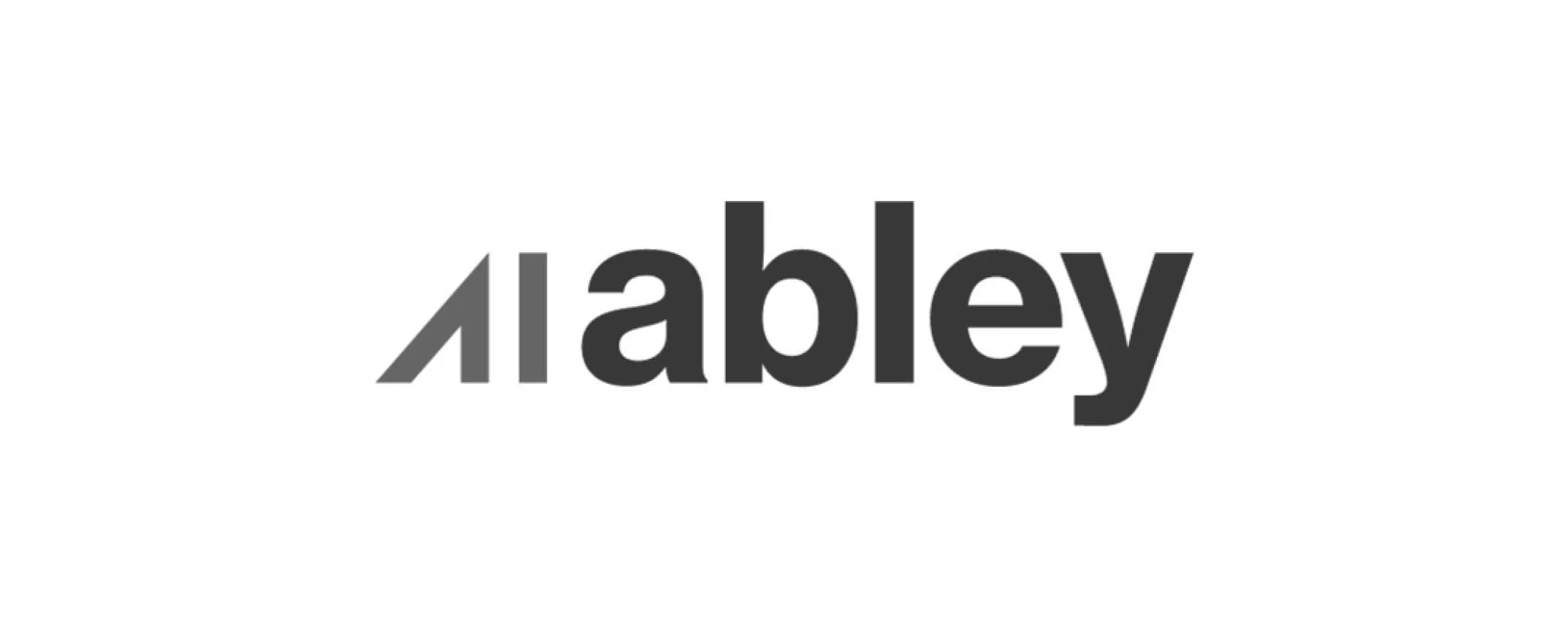 Logo for Abley blck on white background