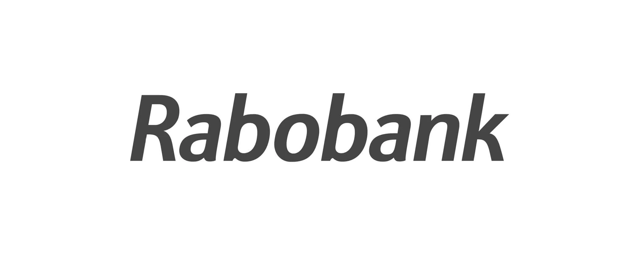 Rabobank logo in black text on a white background.