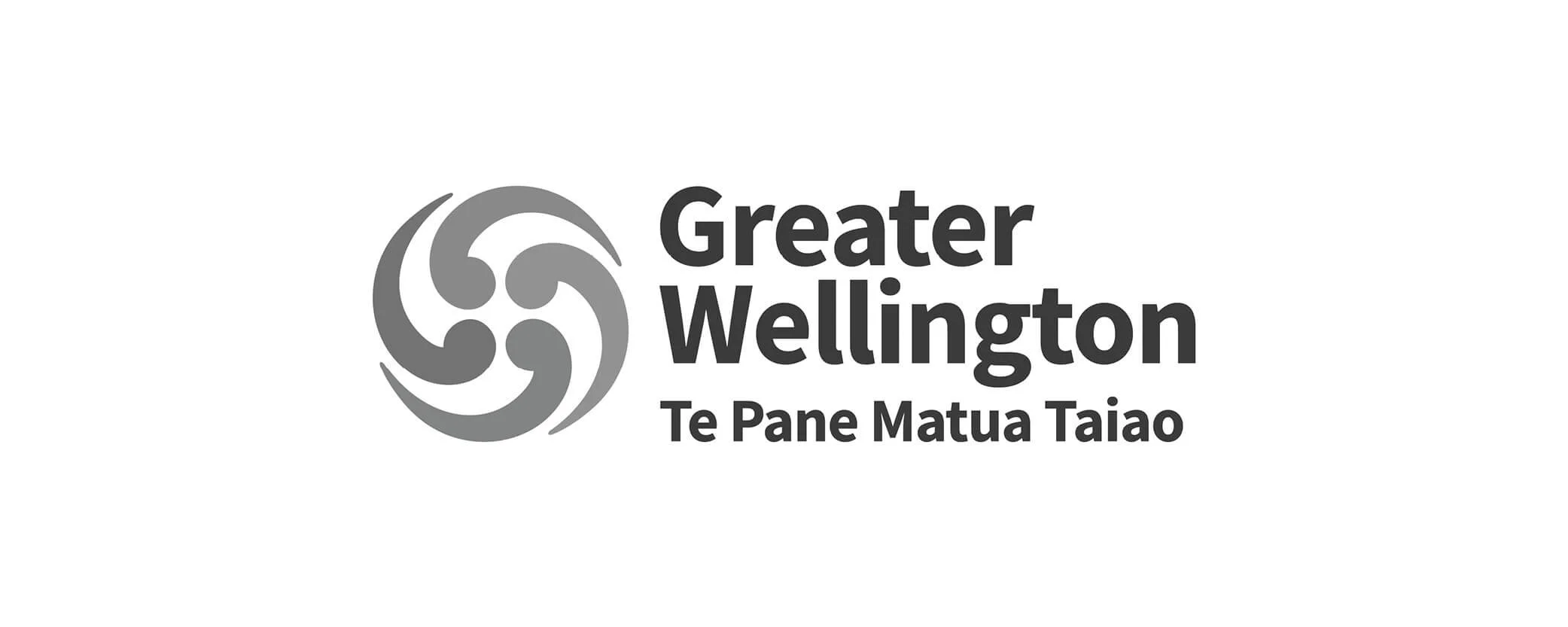 Logo of Greater Wellington with a stylized circular design and Maori phrase 'Te Pane Matua Taiao'.