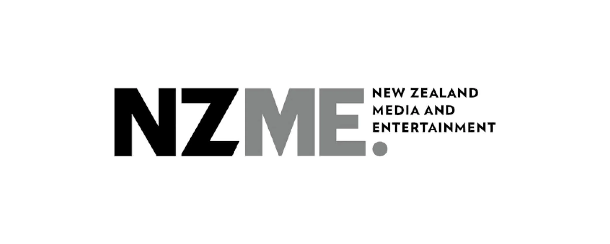 Logo of New Zealand Media and Entertainment with the initials NZME in bold black and gray letters.