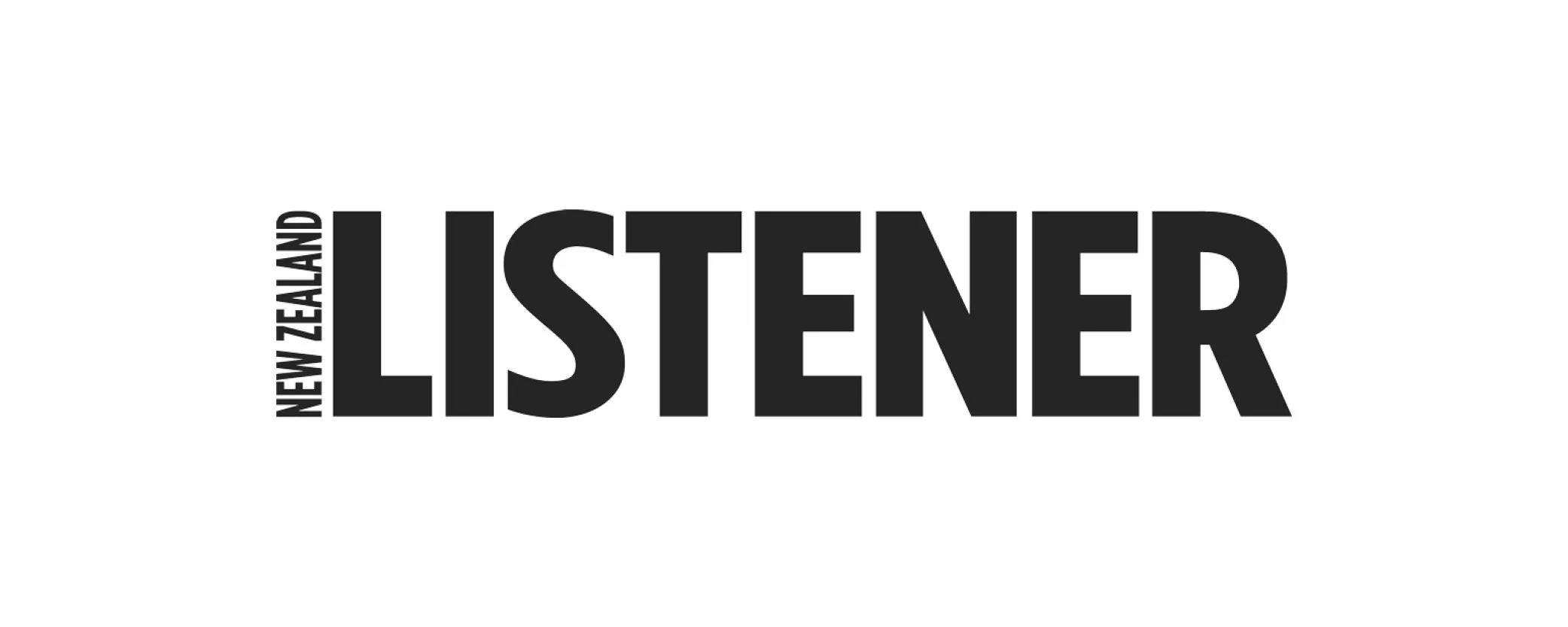 New Zealand LISTENER logo in large black letters on a white background.