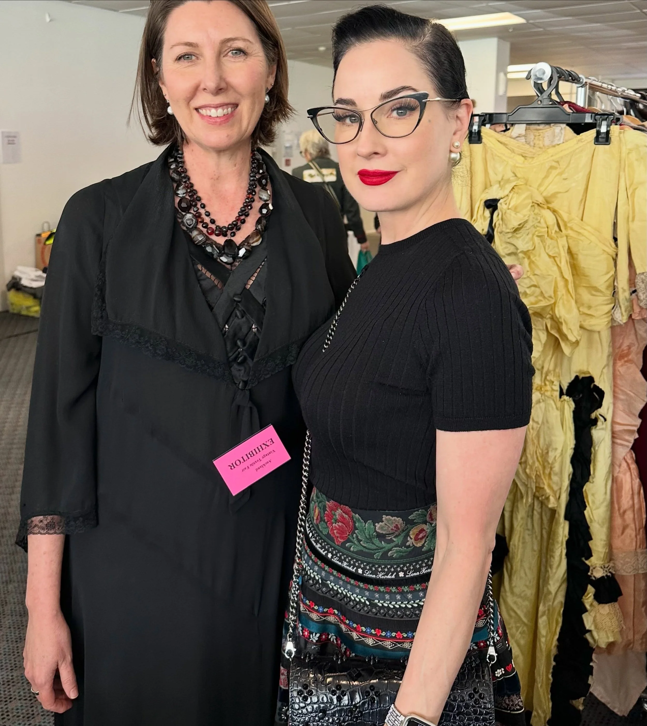 It&rsquo;s a big weekend for vintage fashion lovers like me in Auckland. Today I was selling at the Vintage Textiles Fair and thinking about my evening ahead at the @ditavonteese show, and who should happen along but the woman, the legend, herself! W